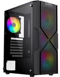 GAMEBOOSTER GB-PW908B 500W USB 3.0, ATX Mesh, Fixed 4xRGB Fan, Siyah Kasa